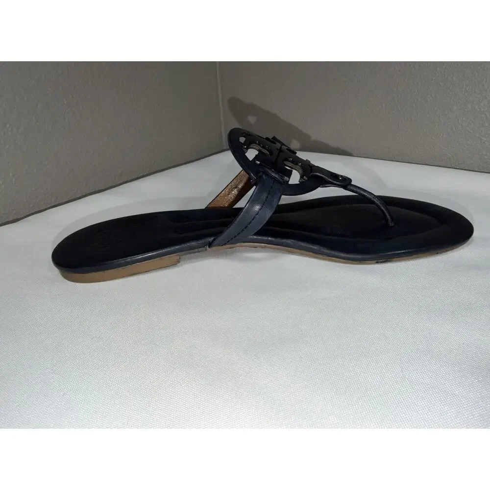 Tory Burch Miller Sandal Color Navy Blue Size 9 M Thong Flip flops